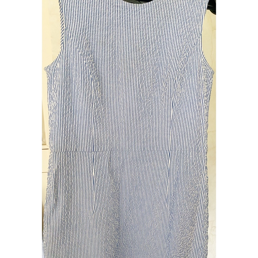 Theory BLUE ‘Dimesia Chipper’ Seersucker Dress - size 4 - Picture 5 of 11